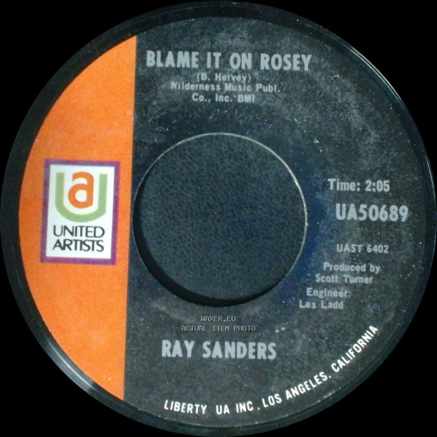 Ray Sanders - Waikiki Sand / Blame It On Rosey side B