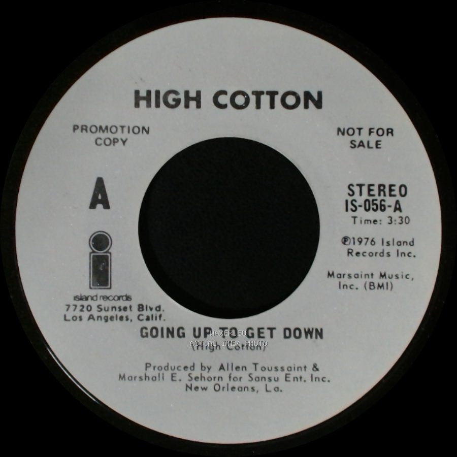High Cotton - Going Up To Get Down / Going Up To Get Down side A