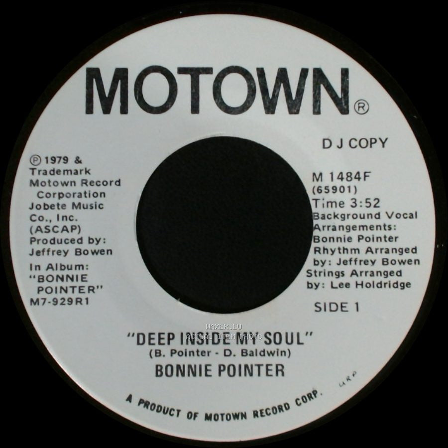 Bonnie Pointer - Deep Inside My Soul / Deep Inside My Soul side A