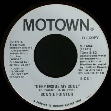Bonnie Pointer - Deep Inside My Soul / Deep Inside My Soul side B