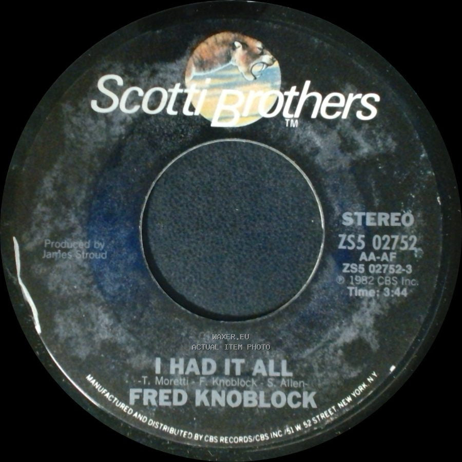 Fred Knoblock - Love, Love, Love / I Had It All side B