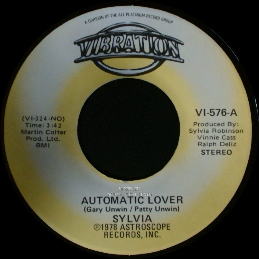 Sylvia - Stop Boy / Automatic Lover side B