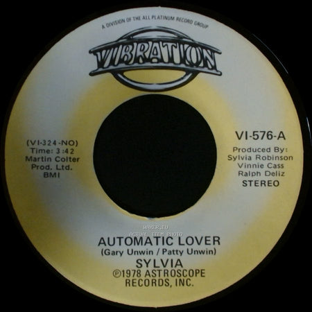 Sylvia - Stop Boy / Automatic Lover side B