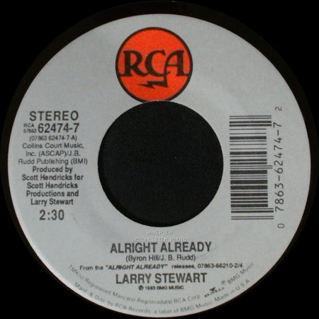 Larry Stewart - The Boy Down The Road / Alright Already side B
