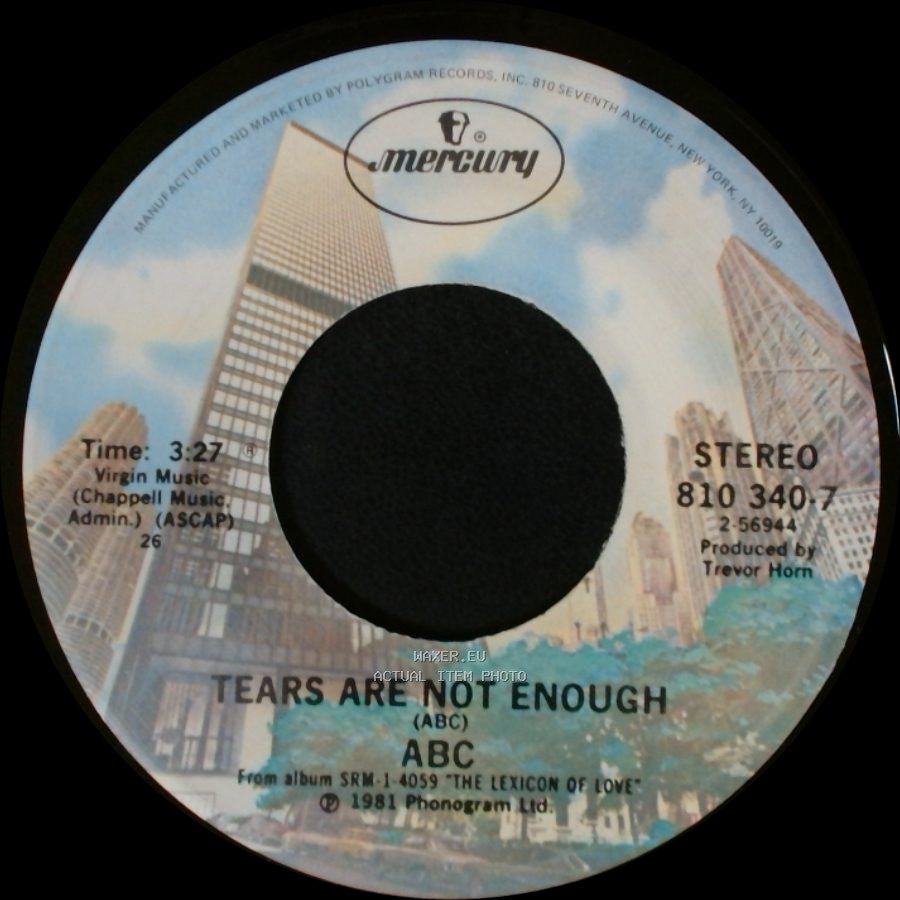 Abc - Poison Arrow / Tears Are Not Enough side B