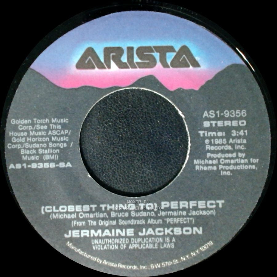 Jermaine Jackson - (Closest Thing To) Perfect / (Closest Thing To) Perfect (Instrumental Version) side A