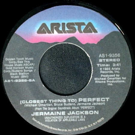Jermaine Jackson - (Closest Thing To) Perfect / (Closest Thing To) Perfect (Instrumental Version) side A
