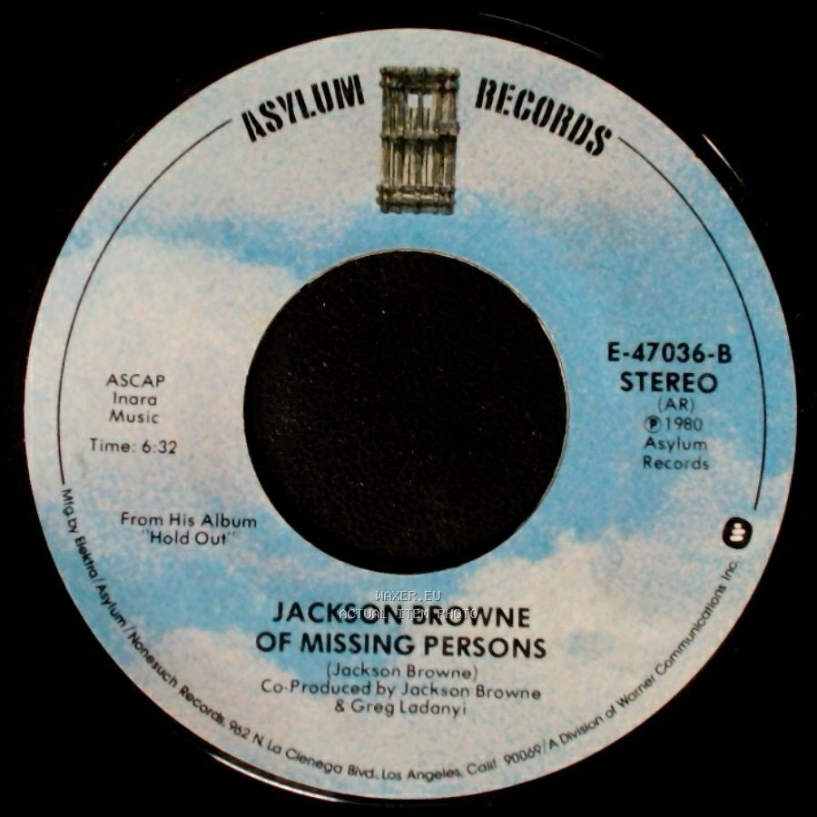 Jackson Browne - Of Missing Persons / That Girl Can Sing side A