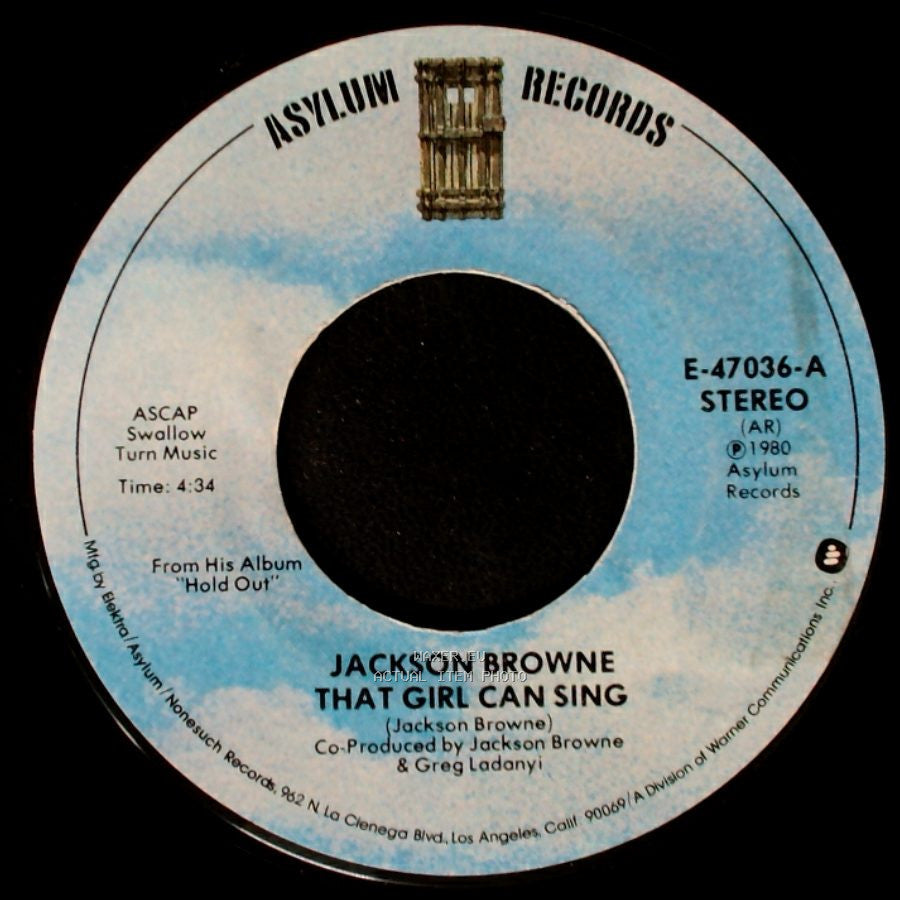 Jackson Browne - Of Missing Persons / That Girl Can Sing side B