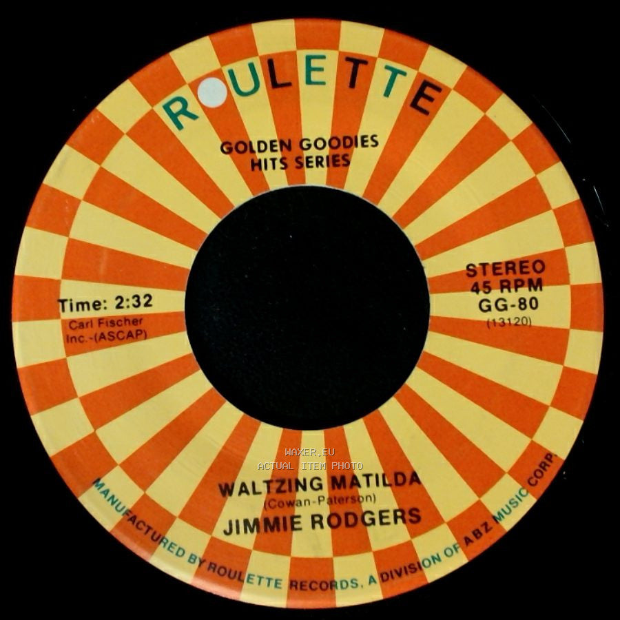 Jimmie Rodgers - The Wizard / Waltzing Matilda side B