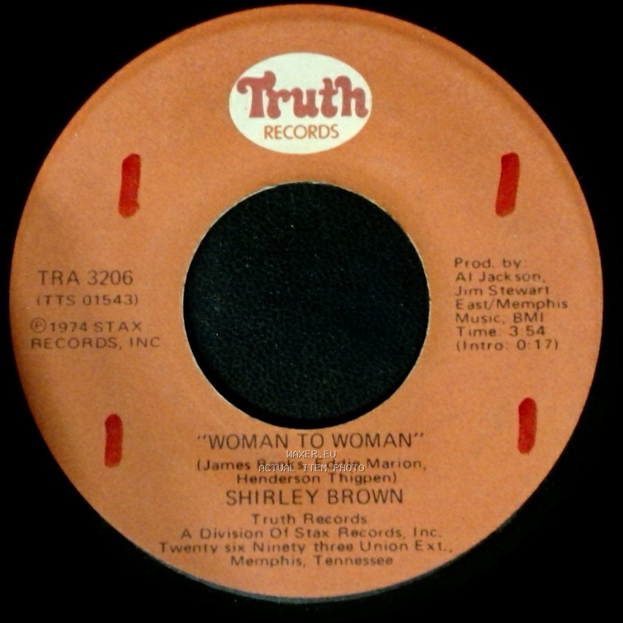 Shirley Brown - Yes Sir Brother / Woman To Woman side B
