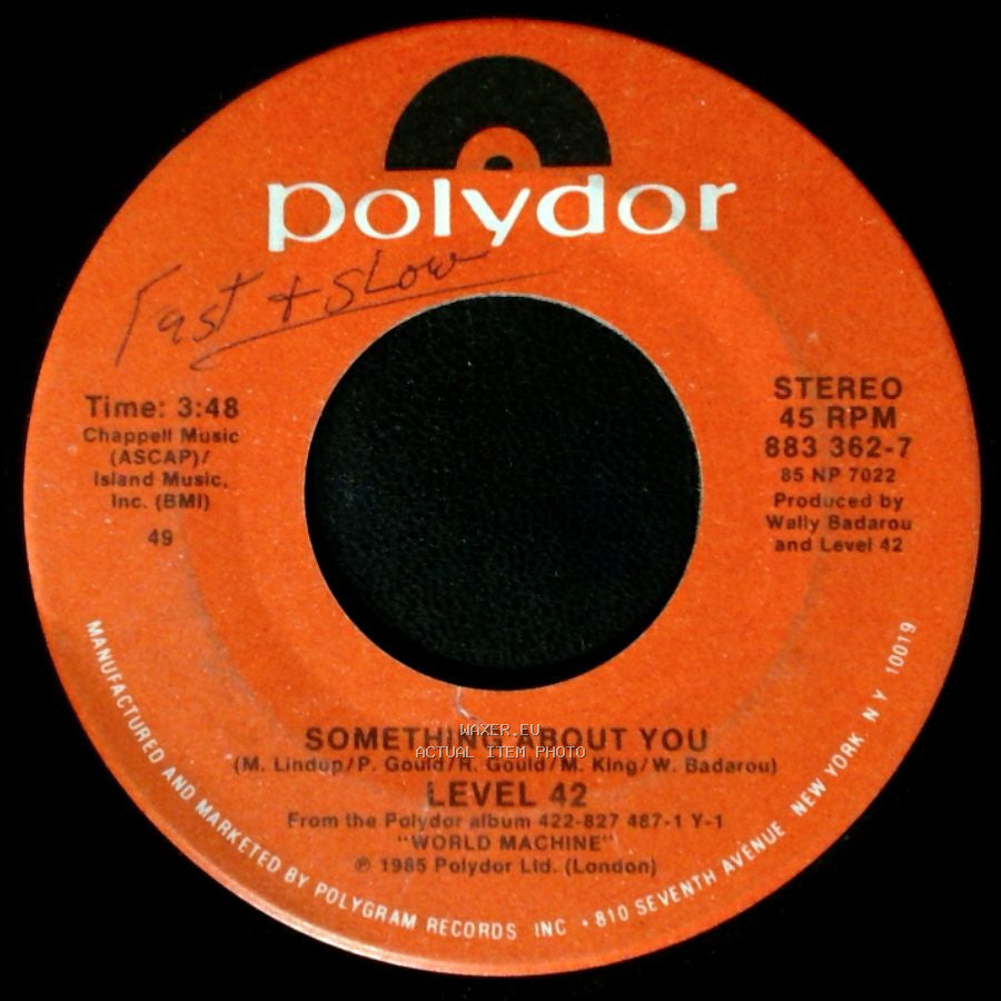 Level 42 - Coup D'etat / Something About You side B