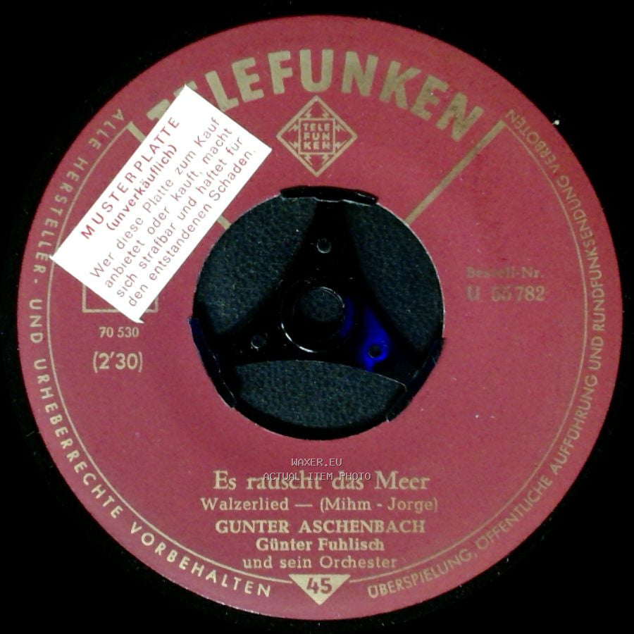 Gunter Aschenbach - Es Rauscht Das Meer / Ich Hab' Das Meer side A