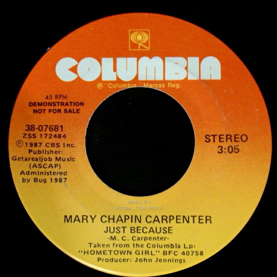 Mary Chapin Carpenter - Just Because / Just Because side B
