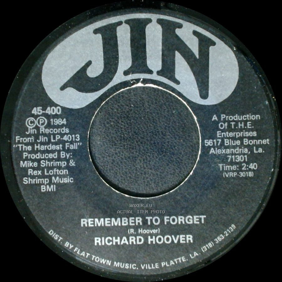 Richard Hoover - Weak From Being Strong / Remember To Forget side B