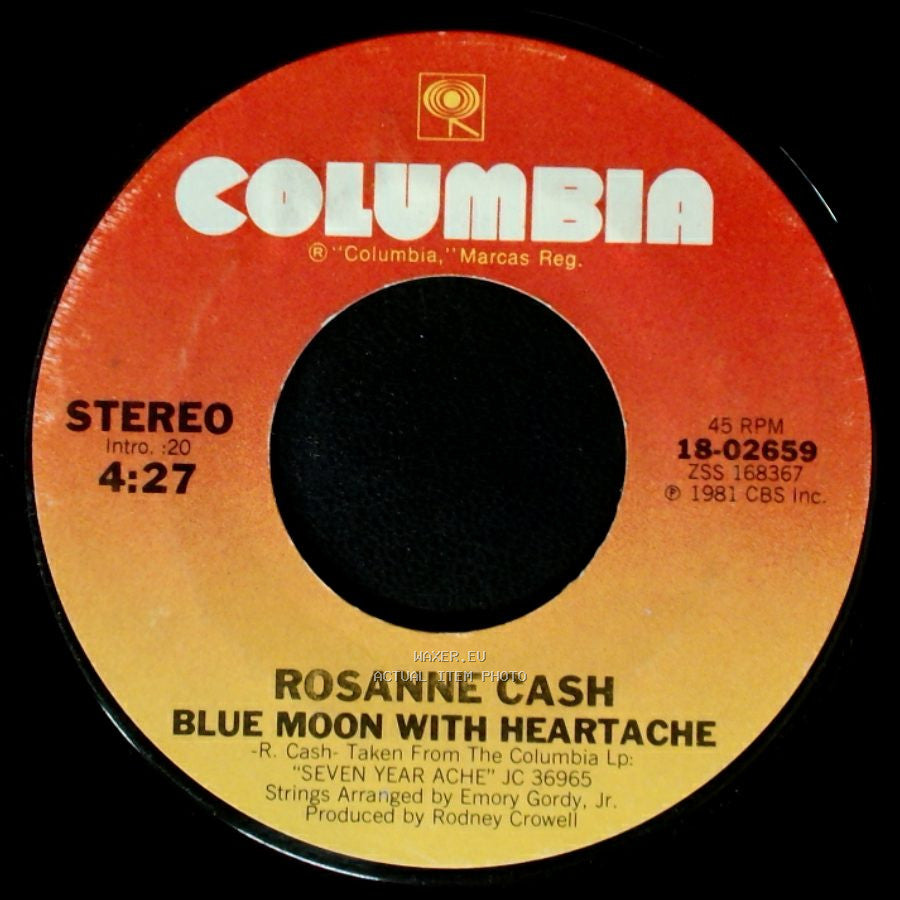 Rosanne Cash - Only Human / Blue Moon With Heartache side B