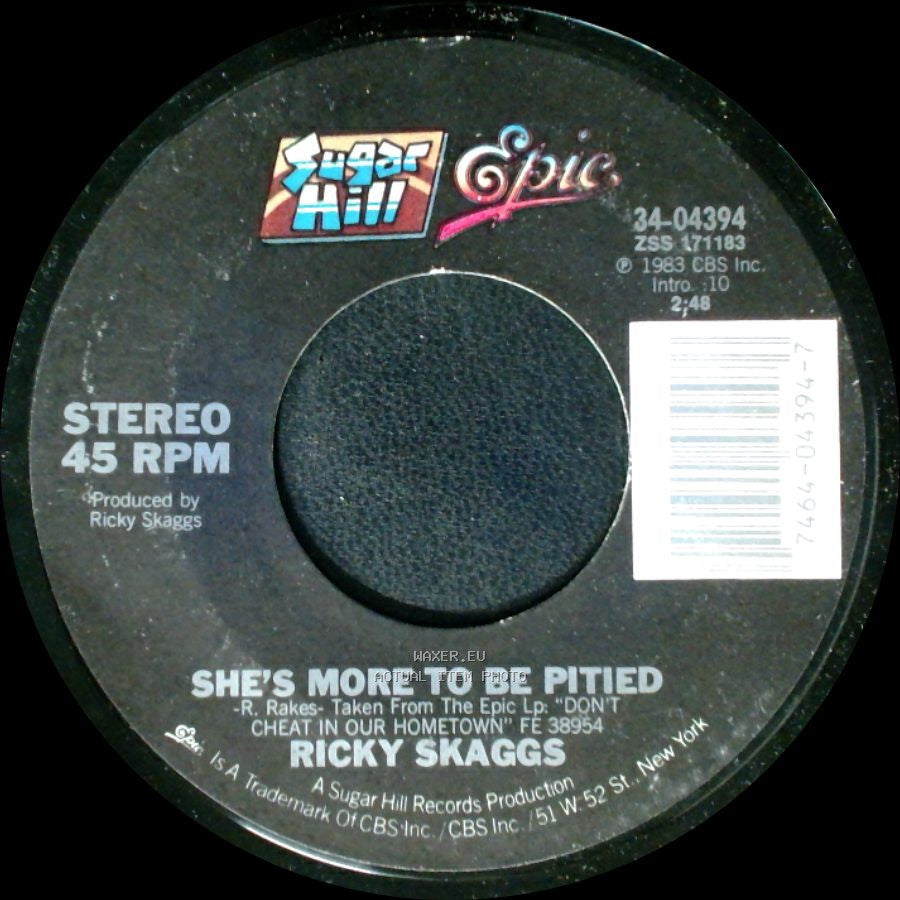Ricky Skaggs - She's More To Be Pitied / Honey (Open That Door) side A