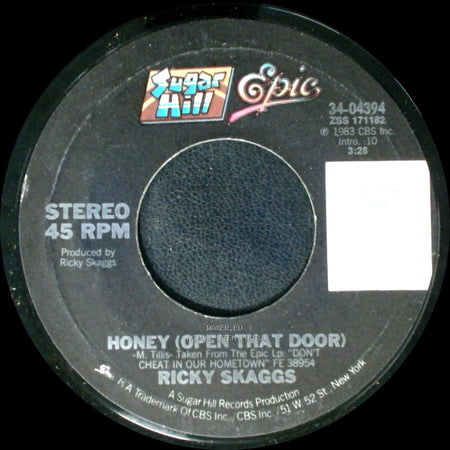 Ricky Skaggs - She's More To Be Pitied / Honey (Open That Door) side B