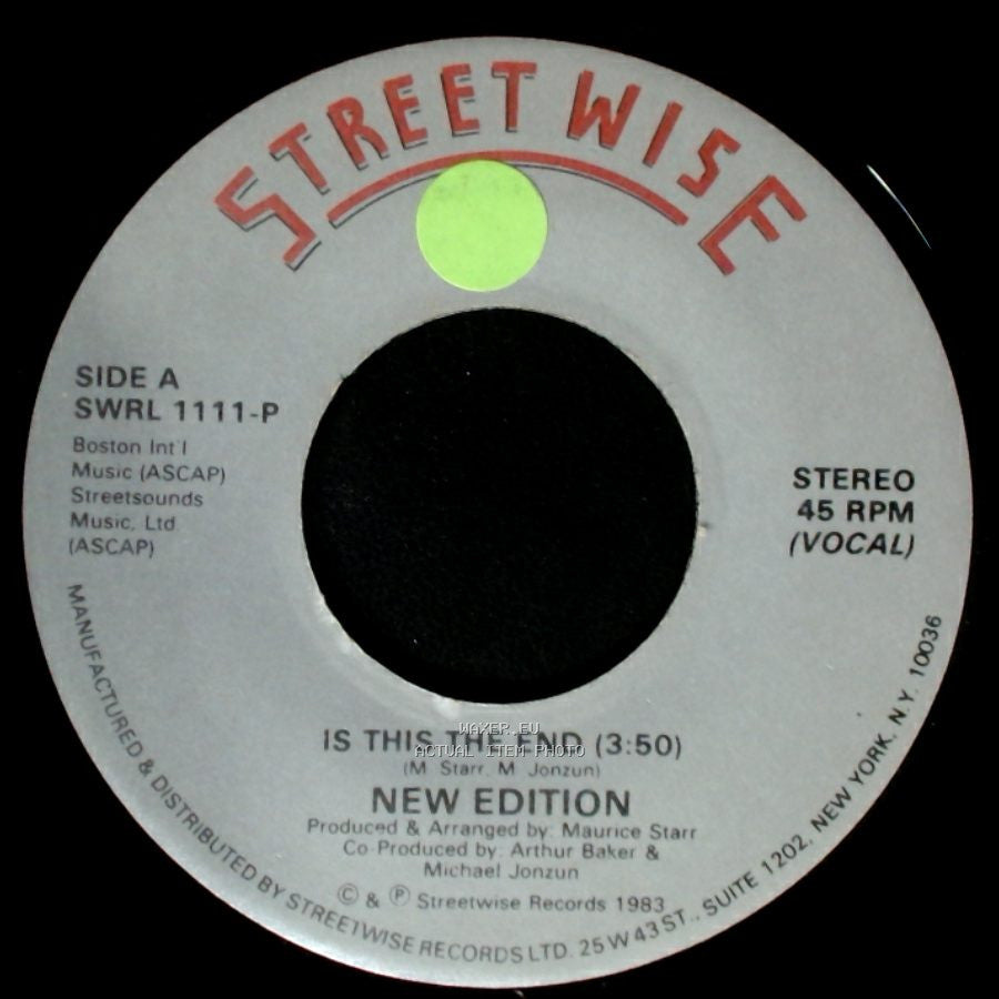 New Edition - Is This The End / Is This The End side A