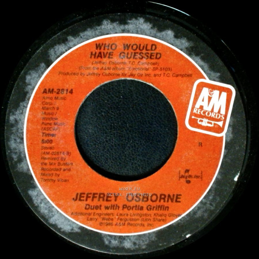 Jeffrey Osborne Duet With Portia Griffin / Jeffrey Osborne - Who Would Have Guessed / You Should Be Mine (The Woo Woo Song) side A