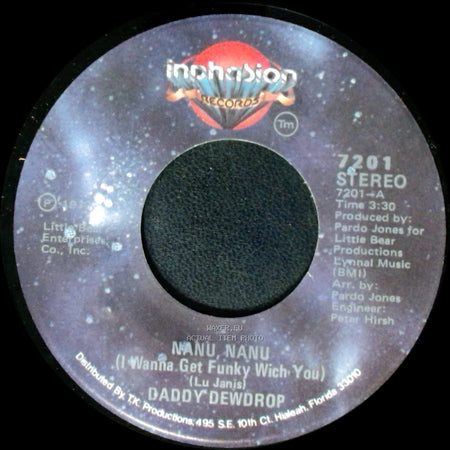 Daddy Dewdrop - The Real Thing / Nanu, Nanu (I Wanna Get Funky Wich You) side B