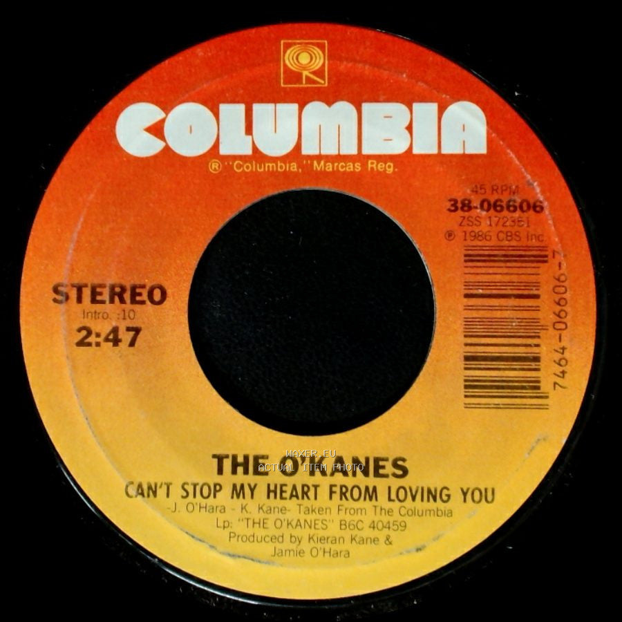 The O'kanes - Can't Stop My Heart From Loving You / Bluegrass Blues side A