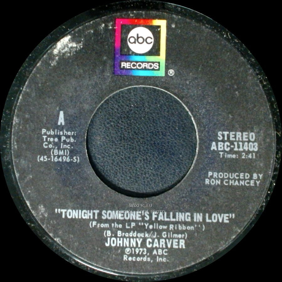 Johnny Carver - Tonight Someone's Falling In Love / Frank And Don, Howard, Too, Broadway Joe And You And Me side A