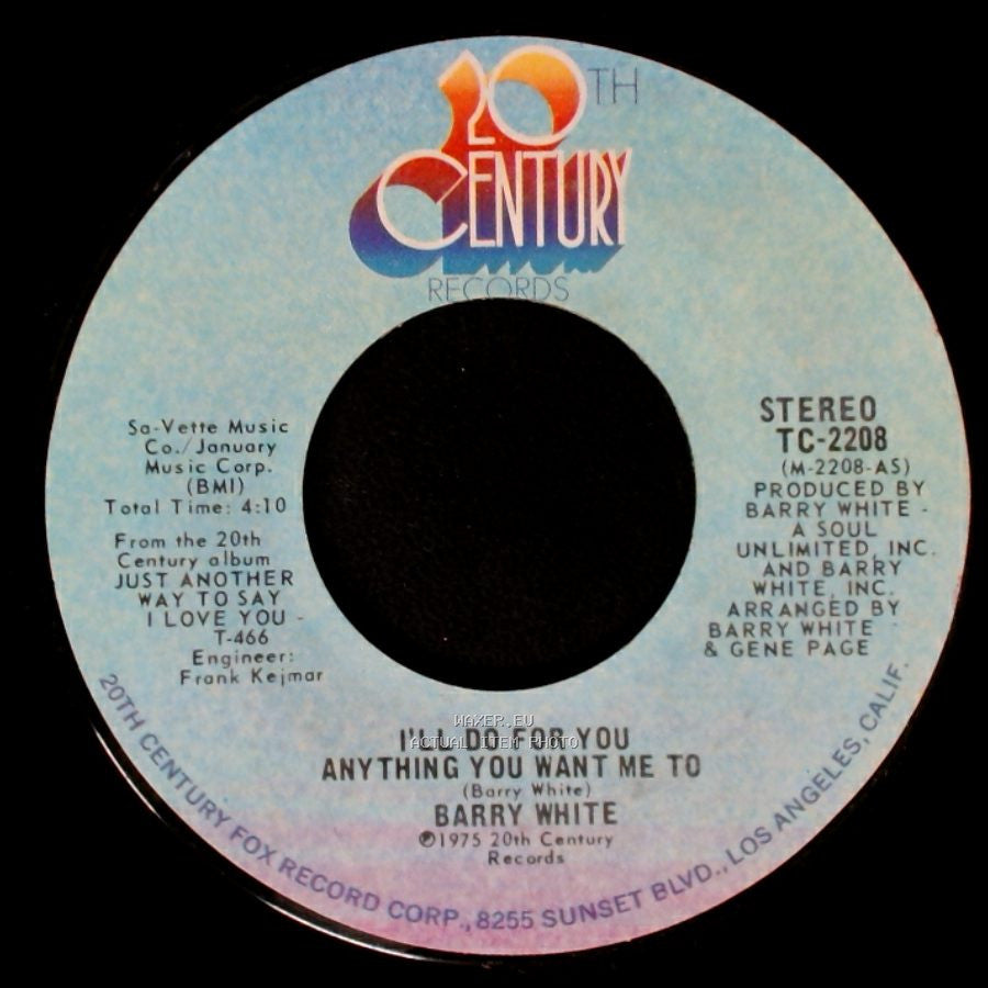 Barry White - Anything You Want Me To / I'll Do For You Anything You Want Me To side B