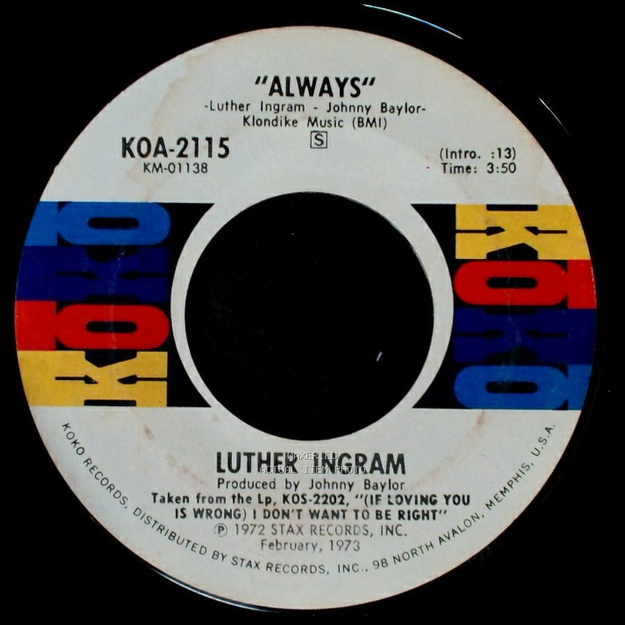 Luther Ingram - Always / Help Me Love side A