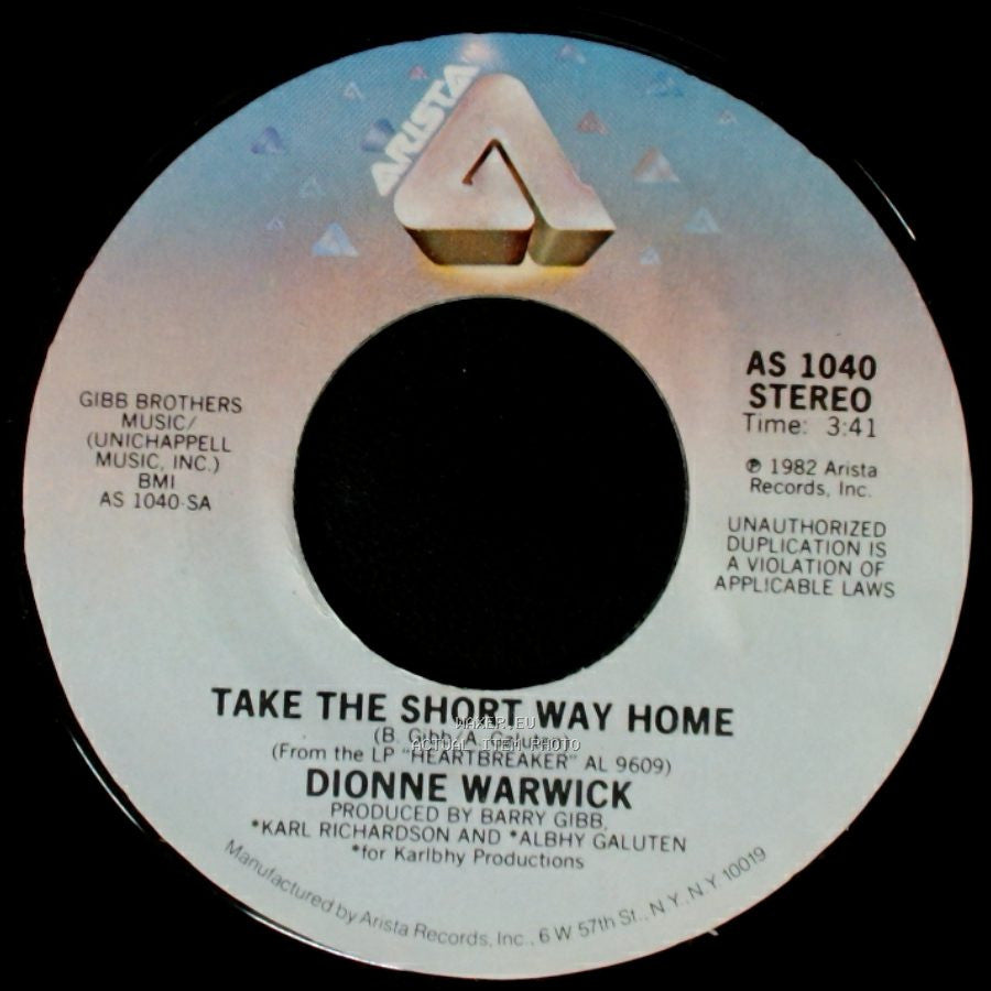 Dionne Warwick - Just One More Night / Take The Short Way Home side B