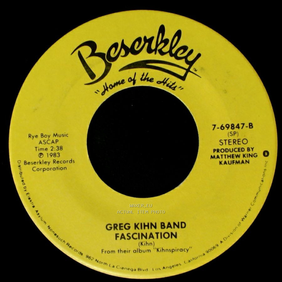 Greg Kihn Band - Jeopardy / Fascination side B