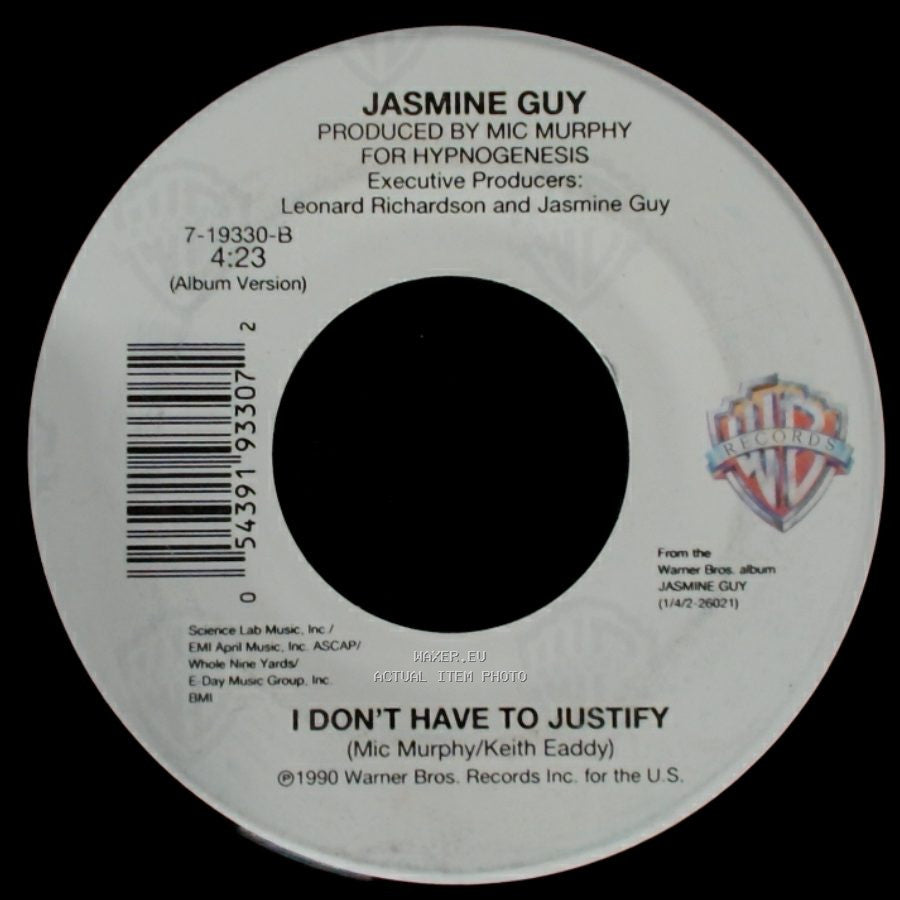 Jasmine Guy - Just Want To Hold You / I Don't Have To Justify side B