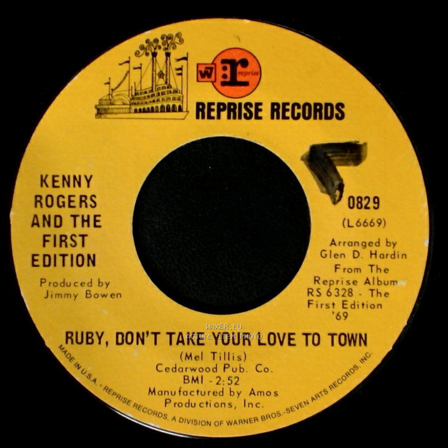 Kenny Rogers And The First Edition - Ruby, Don't Take Your Love To Town / Girl Get Ahold Of Yourself side A