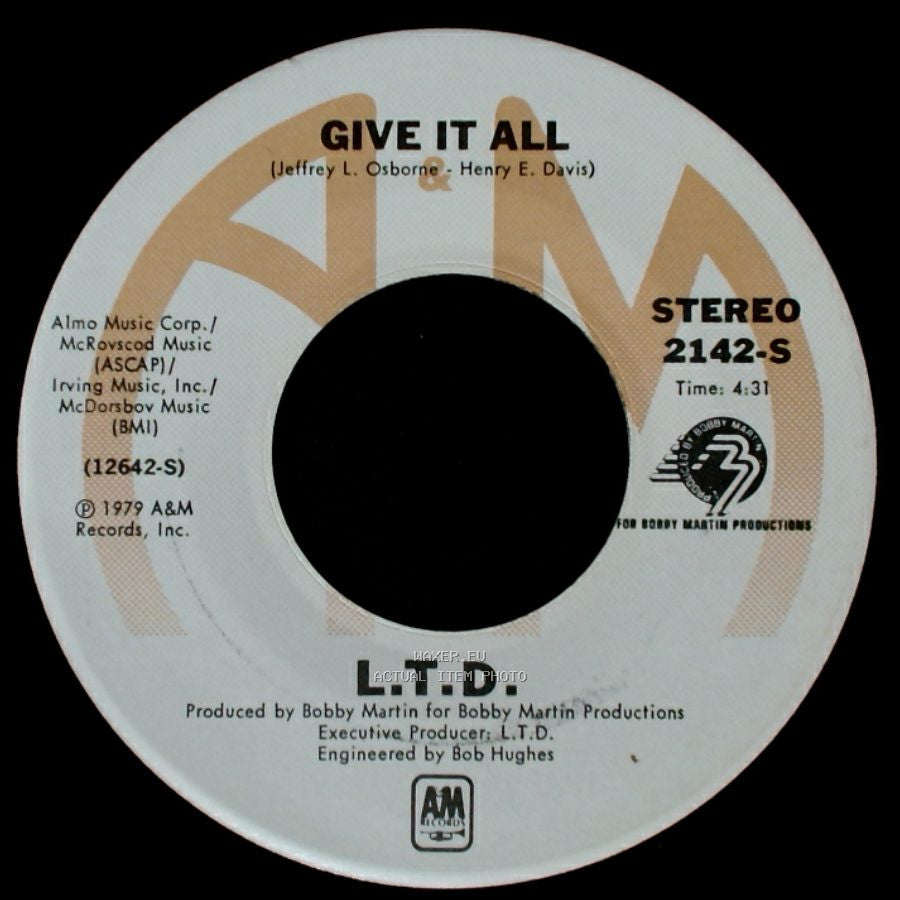 L.T.D. - Give It All / Dance "N" Sing "N" side A