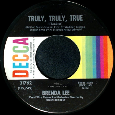 Brenda Lee - Truly, Truly, True / I Still Miss Someone side A