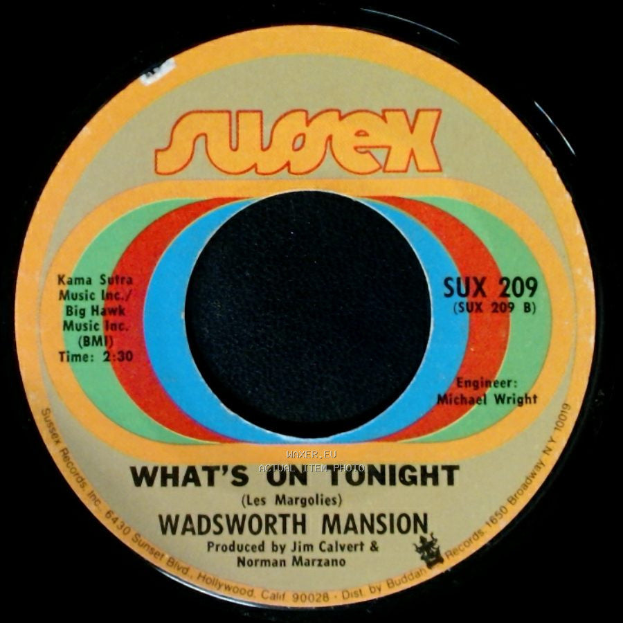 Wadsworth Mansion - What's On Tonight / Sweet Mary side A