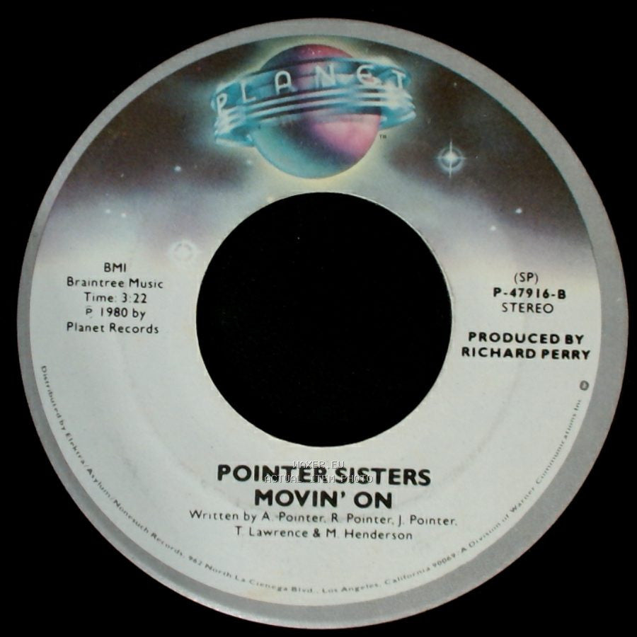 Pointer Sisters - Movin' On / He's So Shy side A