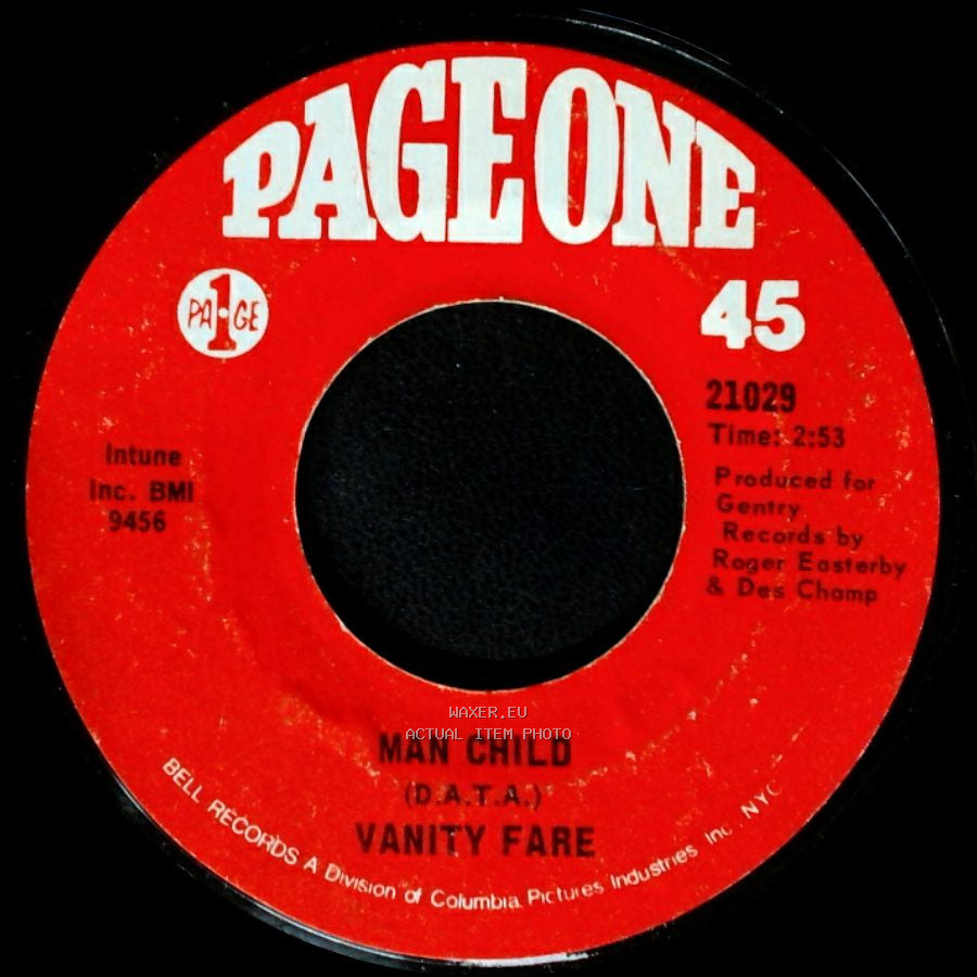 Vanity Fare - Hitchin' A Ride / Man Child side B