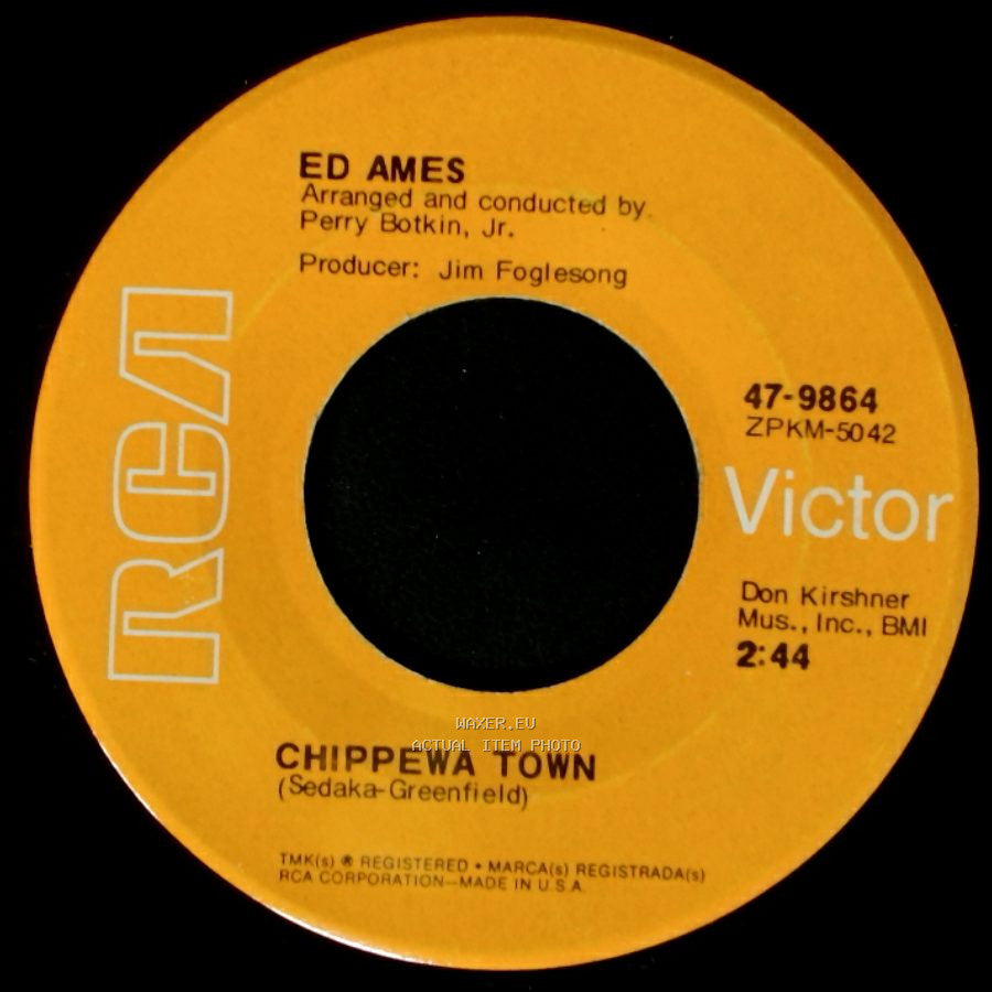 Ed Ames - Sing Away The World / Chippewa Town side B