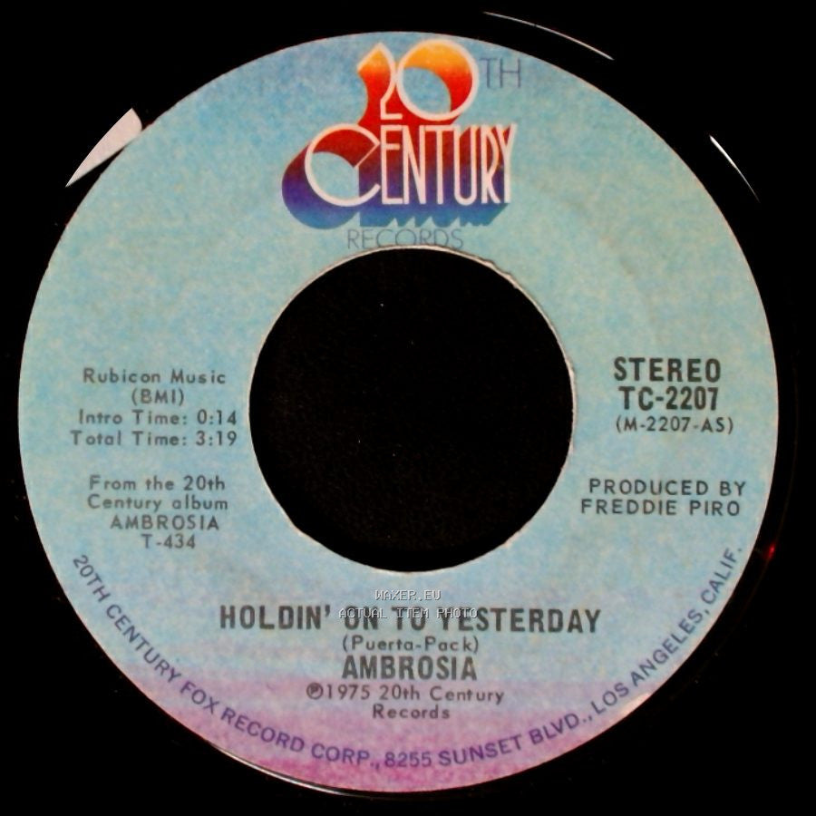 Ambrosia - Holdin' On To Yesterday / Make Us All Aware side A
