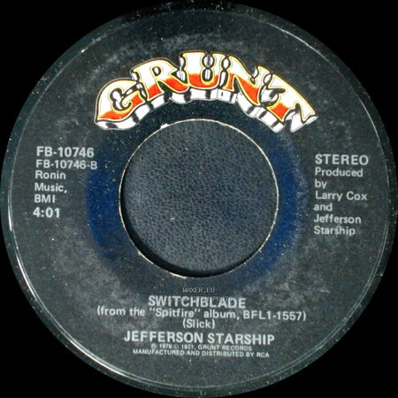 Jefferson Starship - Switchblade / With Your Love side A