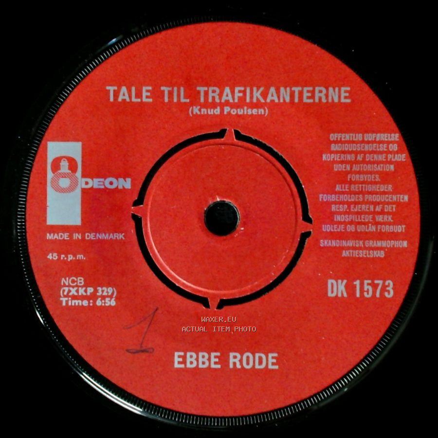 Ebbe Rode - Tale Til Trafikanterne / Tale For Damerne side A