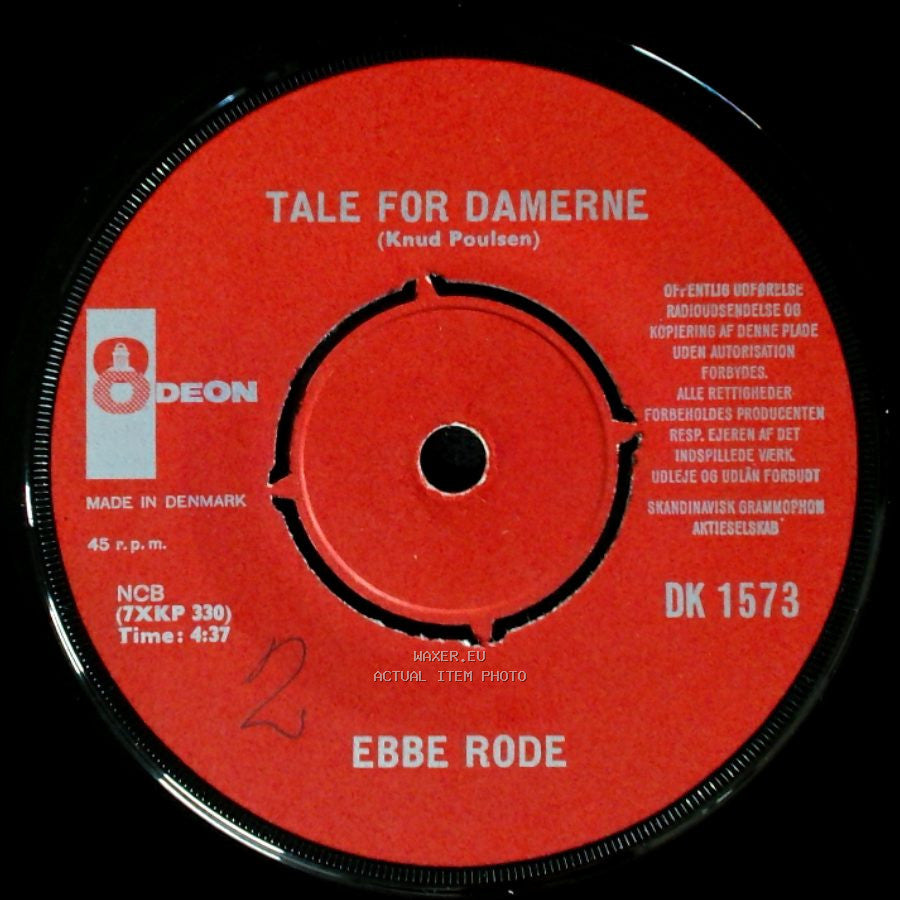 Ebbe Rode - Tale Til Trafikanterne / Tale For Damerne side B