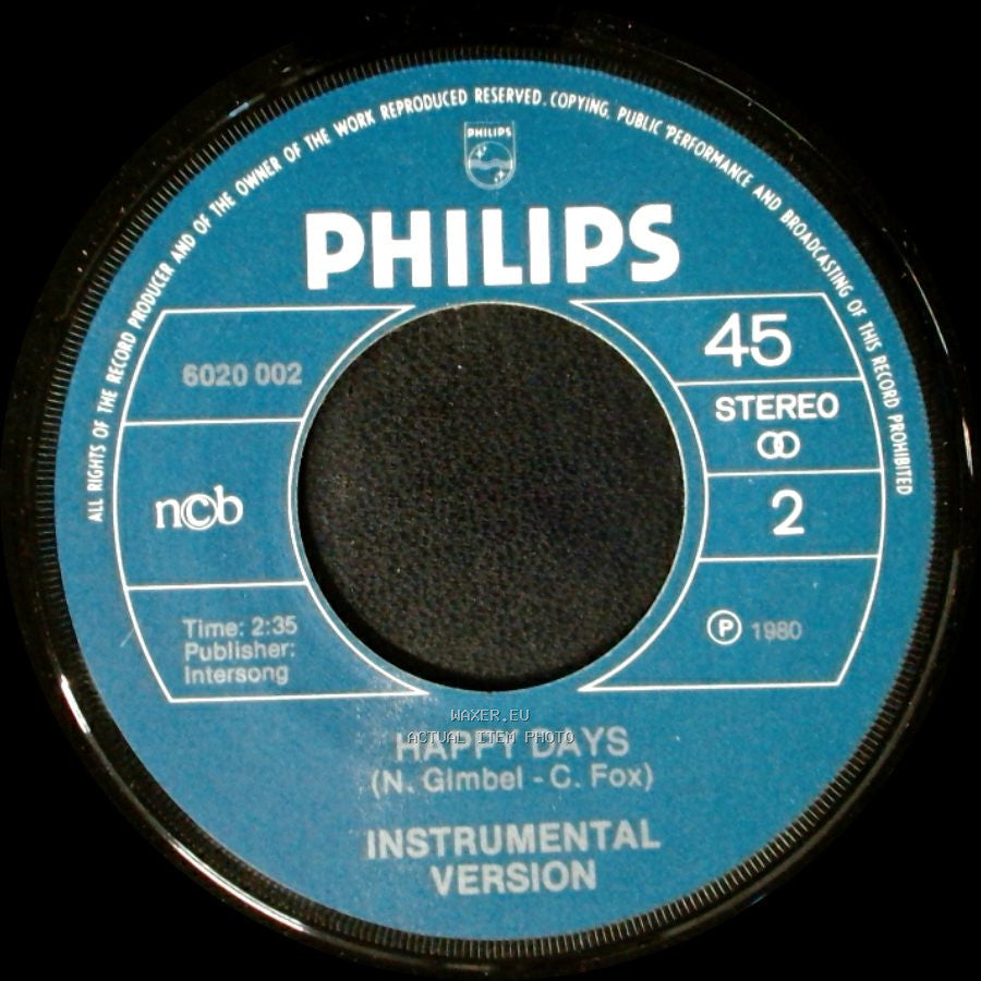 Bobby Easter - Happy Days / Happy Days side B