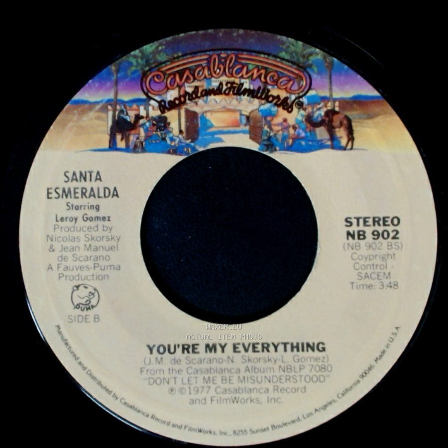Santa Esmeralda - Don't Let Me Be Misunderstood / You're My Everything side B
