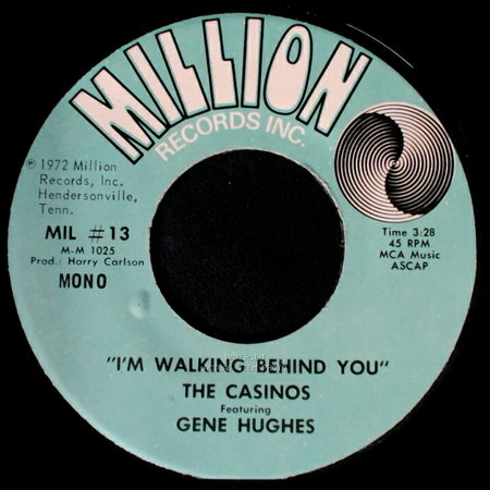 The Casinos Featuring Gene Hughes - I'm Walking Behind You / Angels Are All Asleep side A