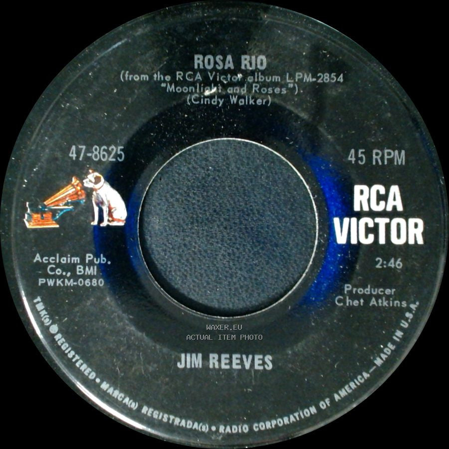 Jim Reeves - Rosa Rio / Is It Really Over? side A
