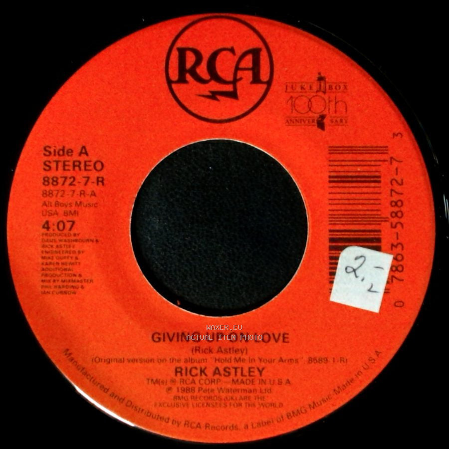 Rick Astley - Giving Up On Love / I'll Be Fine side A