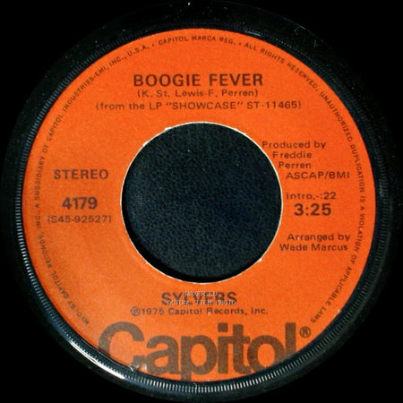 Sylvers - Boogie Fever / Free Style side A