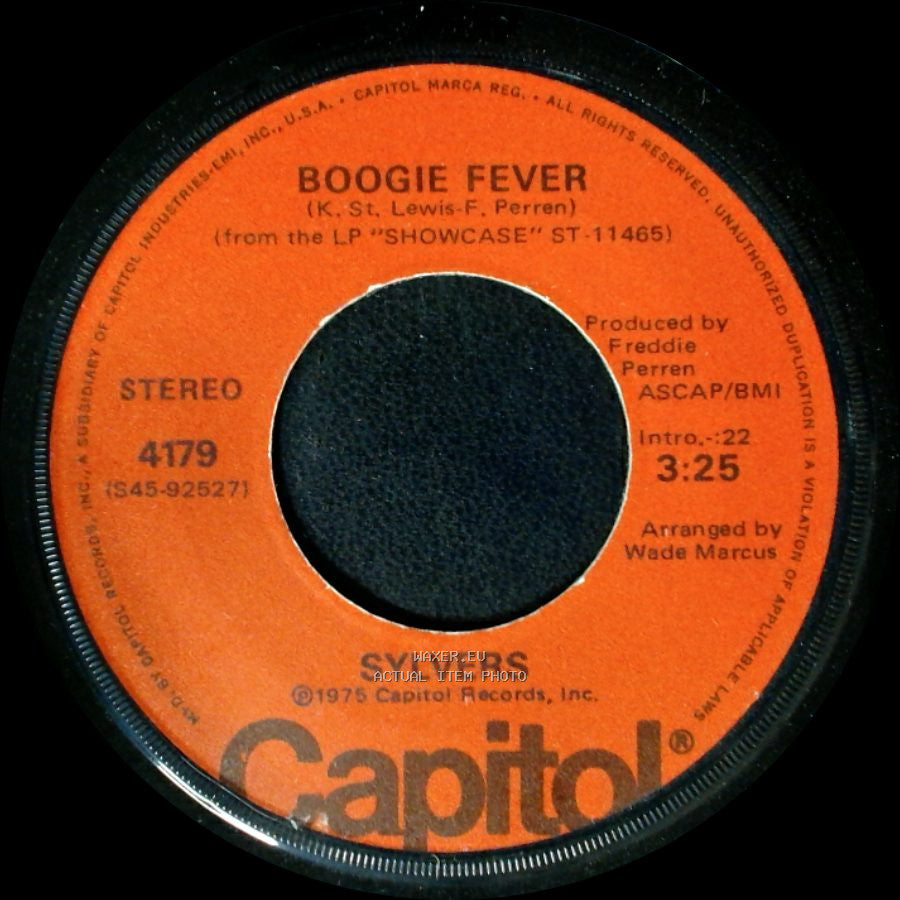 Sylvers - Boogie Fever / Free Style side A